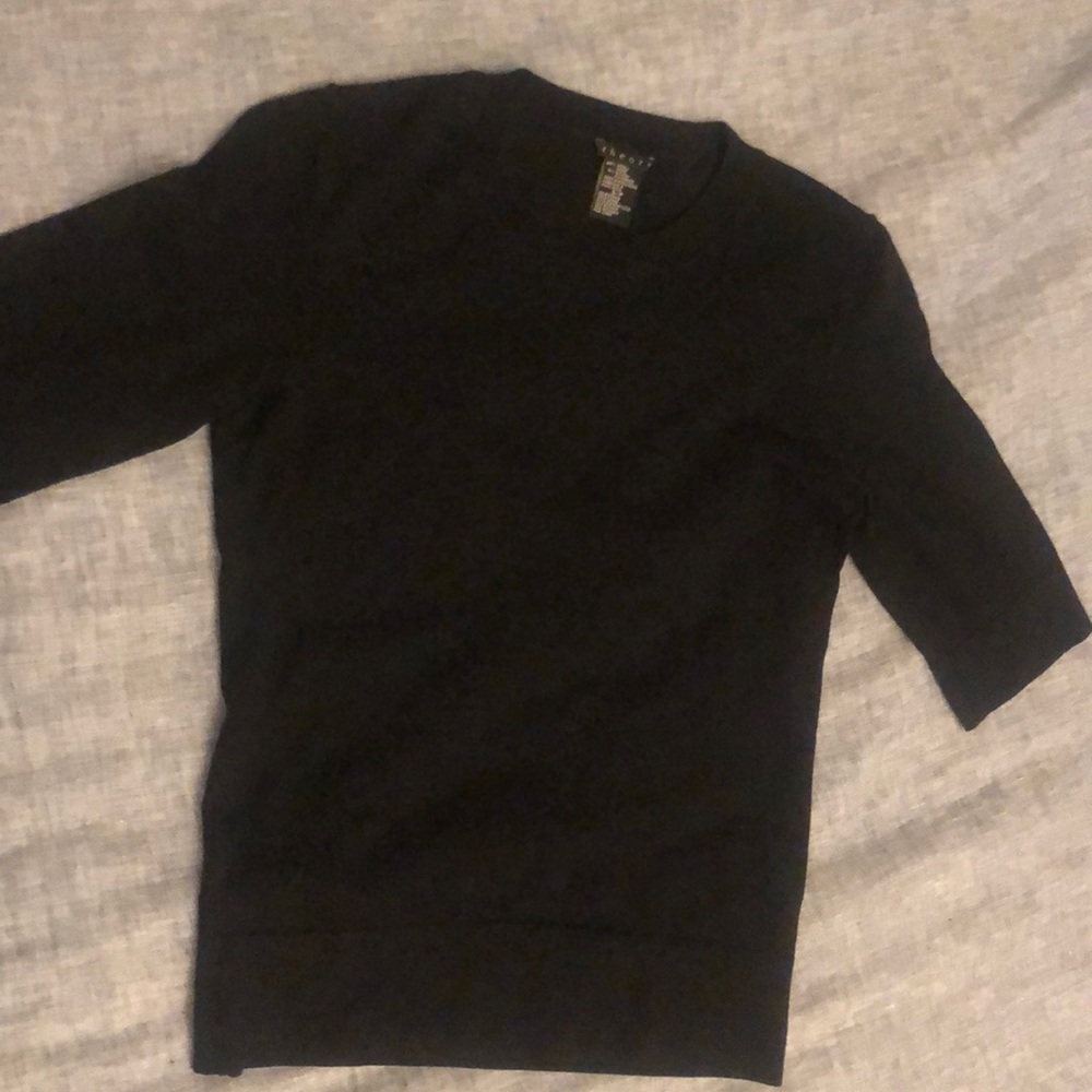 Theory Black 3/4 length arms Wool Sweater S/P